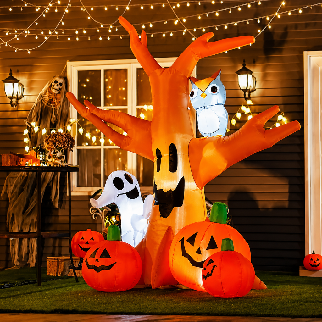 7.5FT Giant Halloween Inflatable Haunted Tree
